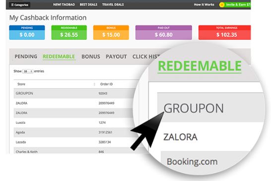 shopback steps redeem