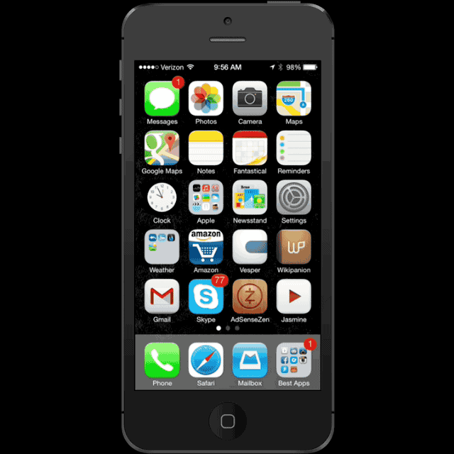 flick up to force quit iphone app