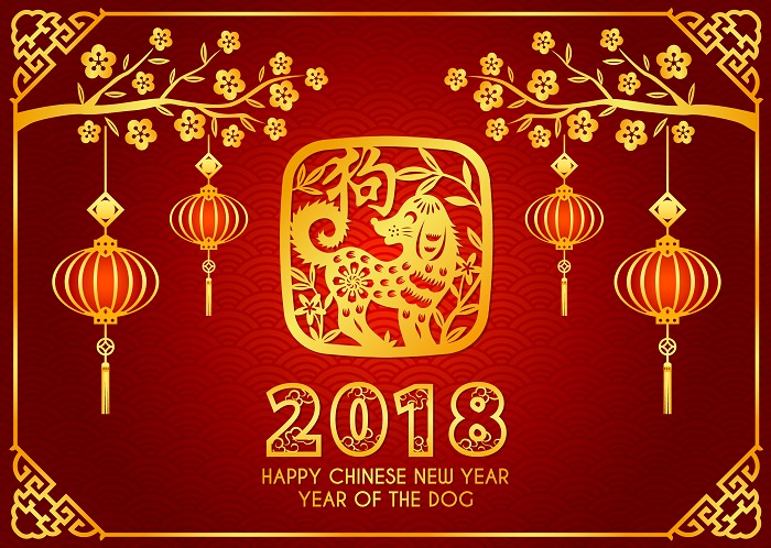 Chinese new year 2018 dog year